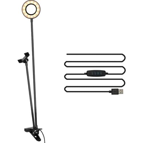 Webcam Stand, Phone Holder Mount With Selfie Ring Light For Live Stream, Suit For Logitech C925E, C922X, C930E,C922,C930