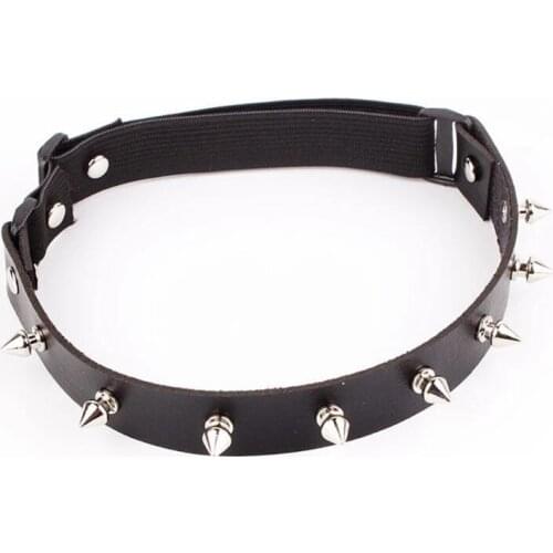 Gothic Punk Womens Sexy Faux Leather Leg Garter Belt Spiked Rivet Stud Elastic Thigh Ring Lingerie Adjustable Suspender Costume