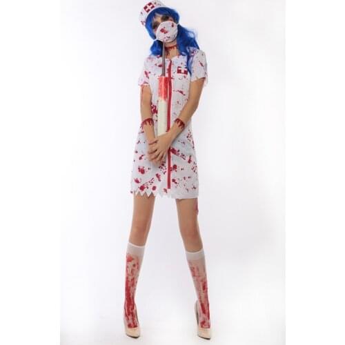 Sexy Adult Women Zombie Nurse Halloween Costume For Women Girls Terror Costumes