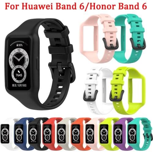 2021 NEW Colorful Replacement Sport Silicone Watch Wrist Strap Adjustable Watchbands For Huawei band 6/6 Pro honor Band 6 Watch