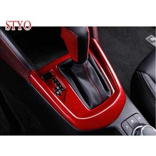 STYO Car ABS Matte Interior Gear Shift Panel Frame Trim For LHD MAZDA1 M2 2 CX-3 CX3 2017-2018