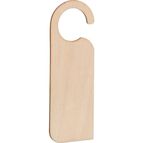 10PCS 20x7cmUnfinished blank wood door hanger hanging door signs craft supplies