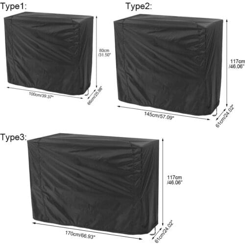 Outdoor Garden Yard Grill Dust Cover Protector Waterproof Barbecue Cover Anti Dust Rain Cover For Bbq Accessories Black