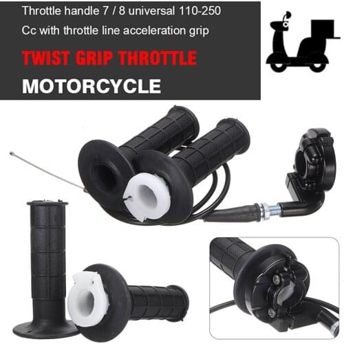 1set Off-road Motorcycle Grip Throttle Turn 22mm 7/8" 110-250cc With Throttle Cable Acceleration Hand Grip With Twist Cable
