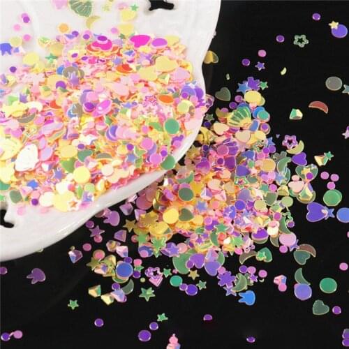 10G Mixed Star Sequin Shell Confetti Heart Glitter Faketoppings Filling Material Epoxy Resin Mold Making Jewelry Filling