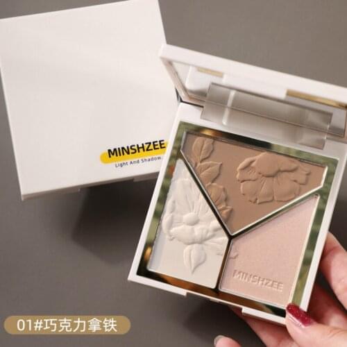 2021 new light and shadow artist contouring palette high gloss glitter matte nose shadow blush natural nude makeup cosmetic