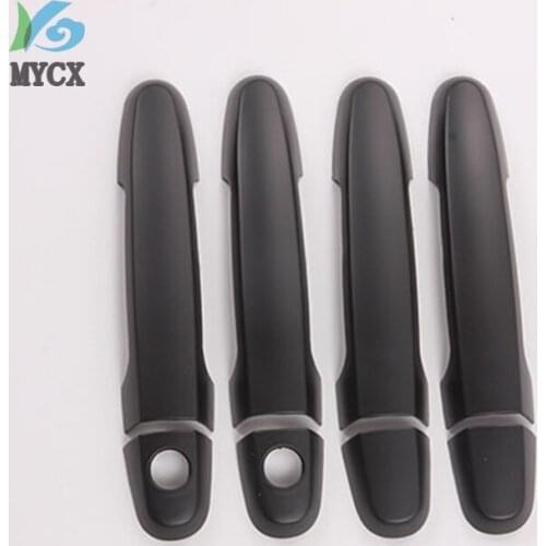 For Toyota Hilux Accessories ABS Black Door Handle Cover For Toyota Hilux Vigo 2005-2014 Fortuner SW4 2008-2014 Innova 2008-2014