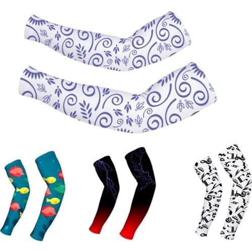 Alienskin 1Pair Cool Men Cycling Running UV Sun Protection Cuff Cover Protective Arm Sleeve Bike Sport Arm Warmers Sleeves