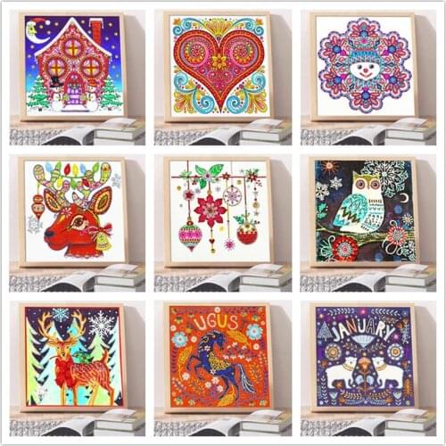 New special shape diamond painting cartoon flower combination modern pattern DIY 5D part drill cross stitch kit crystal art