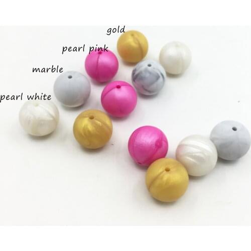 Silicone Teether 12mm 100pcs Silicone loose Beads DIY Bead 15mm Teething Nursing Necklace Food Grade Silicone 10mm round Beads