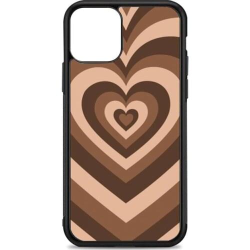 Dark wood heart Phone Case for iPhone 12 mini 11 pro XS Max X XR 6 7 8 plus SE20 High quality TPU silicon and Hard plastic cover
