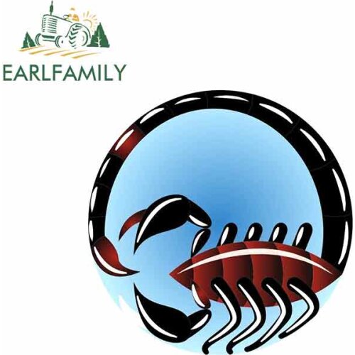EARLFAMILY 13cm x 13cm for Scorpio Star Sign Astrology Birth Logo Funny Car Stickers Motorcycle RV VAN 3D Car Accessories JDM