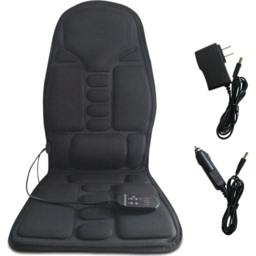 Electric Heating Full Body Massage Chair Office Massage Lumbar Neck Pain Relief Vibration Stimulation Cushion EU Plug