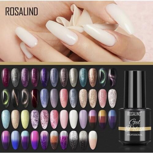 ROSALIND Gel Nail Polish Hybrid Varnishes 7ml Semi Permanent Soak Off Gel All For Manicure Nails Art Design Long Lasting Gel