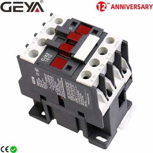 GEYA CJX2-1810 Din Rail Magnetic AC Contactor Price 220V or 380V Industrial Contactor 18A 50/60Hz