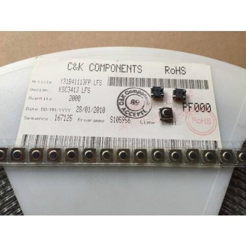 Imported USA C&K KSC341J Patch Touch Switch 6.2*6.2*3.5 Waterproof and dustproof key switch