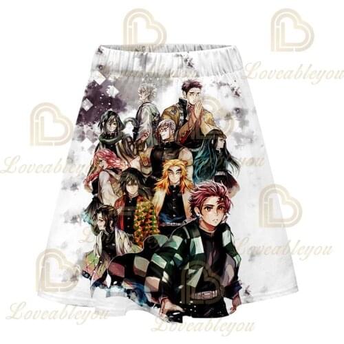 Hot Japanese Anime Cosplay Costume Kamado Nezuko Agatsuma Zenitsu Skirt Jersey Sports Wear Sets Dress