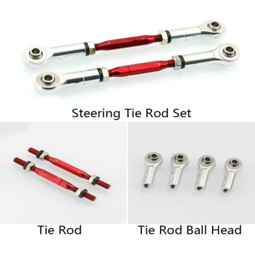 Metal Steering Tie Rod and Tie Rod Ball Head Kit Fit for 1/5 GTB Racing Losi 5ive-t Rovan LT King Motor x2 Desert Buggy XL DBXL