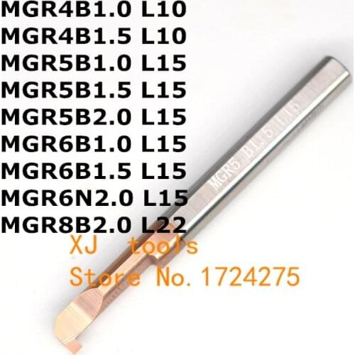 MGR4B1.0 L10/MGR4B1.5 L10/MGR5B1.0 L15/MGR5B1.5 L15/MGR5B2.0 L15/MGR6B1.0/MGR6B2.0 L15/MGR8B2.0 L22, grooving solid carbide tool