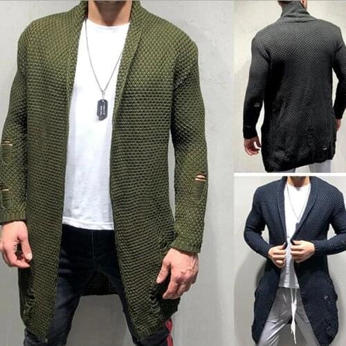 New Arrival Men Autumn Sweater Fashion Pattern Design Korean Style Long Sleeve Male Cardigan Sweater Slim fit Casual Sweater