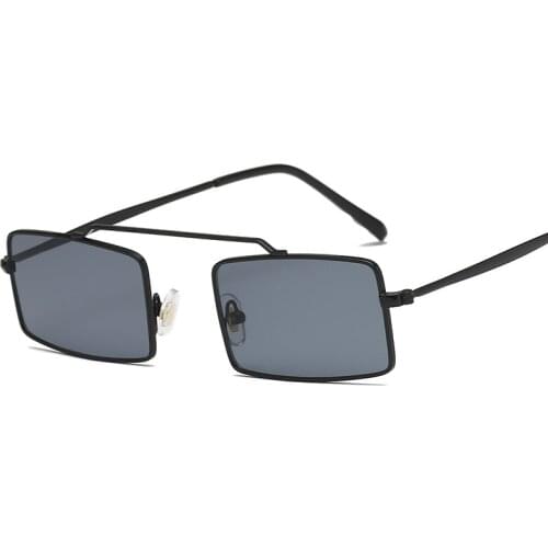 2018 new Women Metal Sunglasses Men Retro Small Square Sun Glasses Female Yellow Pink Lens Glasses Small Frame Shades Eyeglass