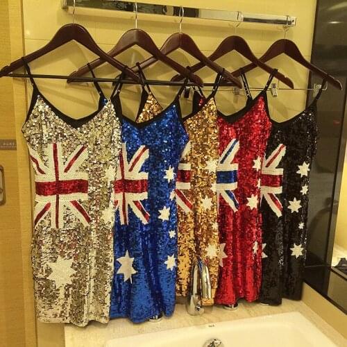 New Night Club Dress Women Sexy Jazz Dance Costume Dress Wear Sleeveless Female DJ Singer Sequin Hip Hop Dancing Clothes ZH7009