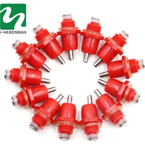 50pc Chicken Drinking Innerspring Nipple Duck Quail Birds Drinking Spring Poultry And Pet Breeding Drinking Water Equipment
