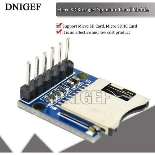 Micro SD Storage Expansion Board Module Mini Micro SD TF Card Memory Shield Module With Pins for Arduino