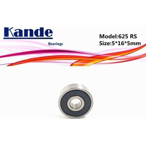 Kande Bearings 625rs ABEC-5 625 2RS Z3V3 625-2RS Miniature Deep Groove Ball Bearing 625 5x16x5mm 625 RS