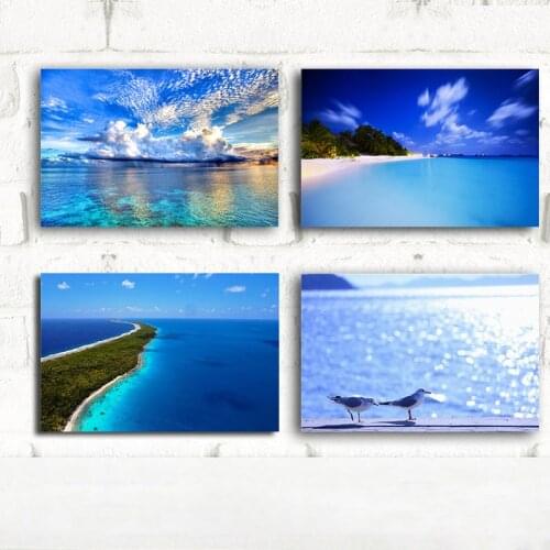 Natural Scenery Sea Waves Sunrise Canvas Painting Posters and Prints Scandinavian Nordic Modern Wall Picture For Living Room