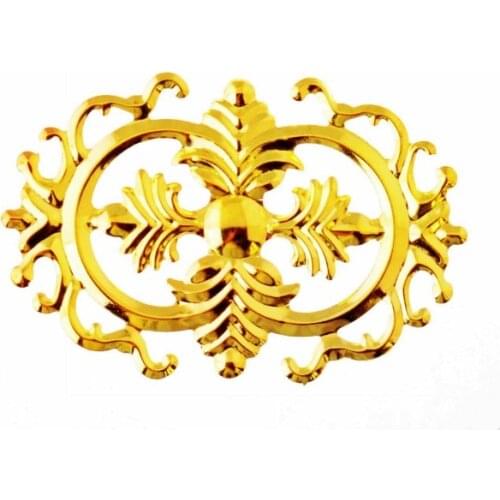 Free shipping Retail 5Pcs Gold Color Filigree Flower Wraps Connectors Metal Crafts Gift Decoration DIY Findings 7x4.6cm F1736