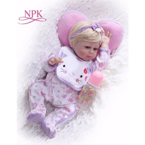 NPK 19 Inch purple heart silicone Reborn Baby Doll Touch Real fashion gifts toys Baby Doll New Designed Xmas Gifts hot sale