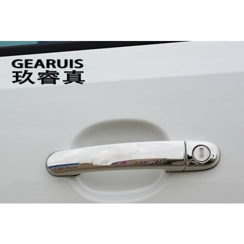 Car Styling door handle Door Bowl decoration Car stickers Covers Trim for Volkswagen VW POLO 2014-2017 auto Accessories