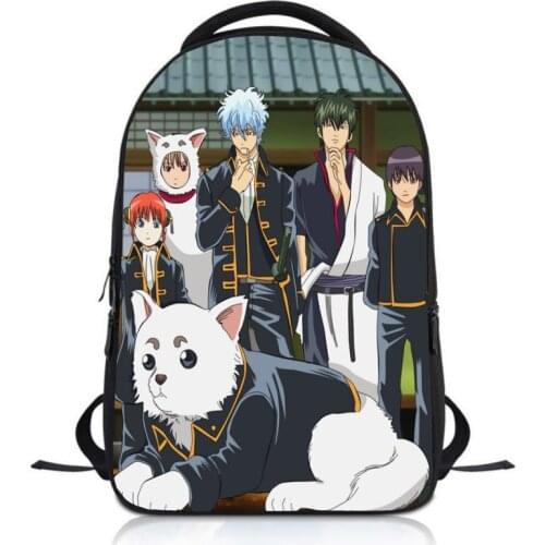 Anime GINTAMA Students Backpack School Bag Children Cartoon Knapsack Boys Girls Rucksack Bookbag Kids Satchel