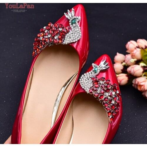 TOPQUEEN X36 1 Pair Bridal Shoes Decorative Clips Charm Wedding Shoes Buckle Shoes Decoration Rhinestone Wedding Boot Jewelry