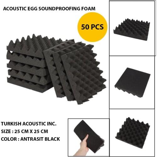 TURKISH FOAM 25*25 ACOUSTIC SPONGE SOUNDPROOFING WALL PANEL ADHESİVE ON HIS COATING EGG AUDIO ROOM SOUNDPROOF ABSORPTION STUDIO