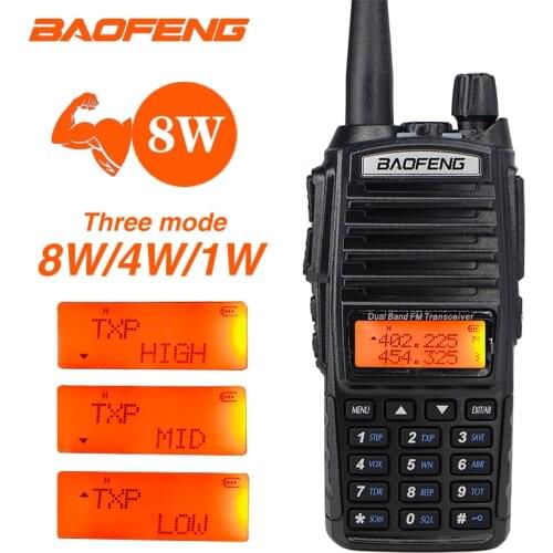 10KM UV-82 Walkie Talkie 8W Hight power UV 82 Professional CB Radio Portable Station Hunting Ham Radio Two Way Radio Transceiver