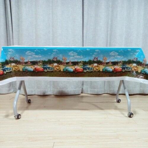 108cm*180cm KIDS Disposable Birthday Tablecloths Kids Happy Birthday Party Plastic Tablecover Supplies Set