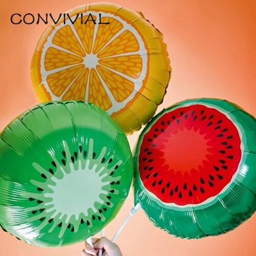 18inch 10pcs Fruits Foil Balloons Wedding Birthday Decoration Kids Children Toys Baby Shower Air Balloon Party Supplies PA20