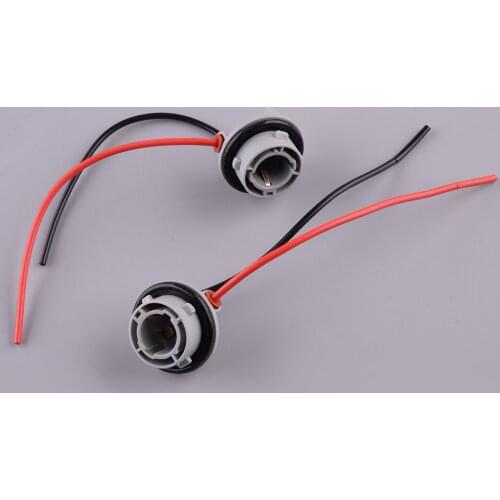 2Pcs Turn Signal Lights Female Socket Wiring Harness Plug Adapter 12V Fit for Blubs 1154 1159 1259 1459 1619 1651 1680 3497 5007