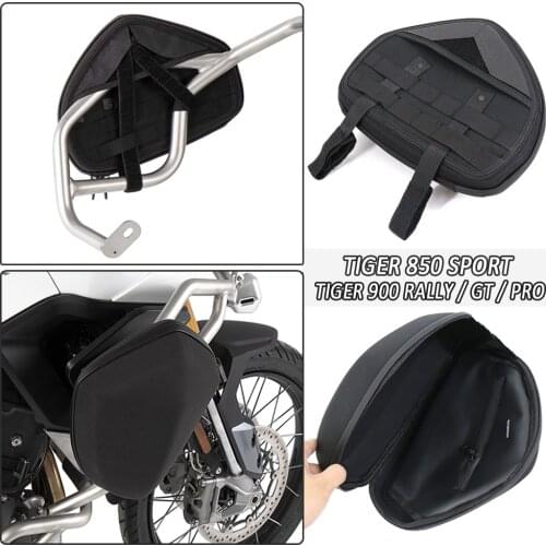 2020 2021 Fit For TIGER 900 RALLY/GT/PRO Motorcycle Crash Bar Bags Fit For TIGER 850 SPORT 2021 Frame Storage Package