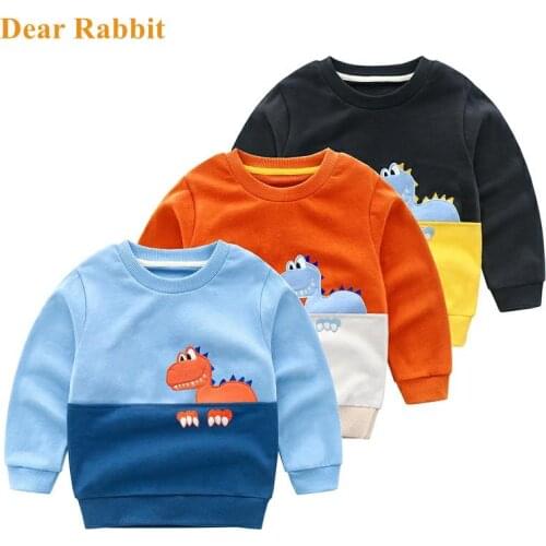 2021 Top Long Sleeve kids Clothes winter girl Children Boy Clothing Child Dinosaur Fashion Sweatshirt Spring Autumn baby hoodies