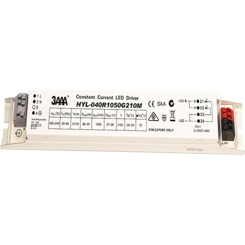 3AAA HYL-040R1050G210M Constant Current LED Driver Lighting Starter for Tri-proof Light Grille Lights Frame Lamp Linear Lamps