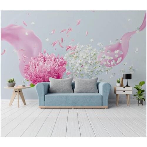 WDBH 3d wallpaper custom photo Modern minimalist flower flower childrens room background home decor wallpaper for walls 3 d