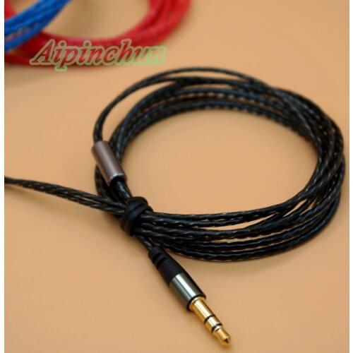 Aipinchun 3.5mm 3-Pole Line Type Jack DIY Earphone Cable Headphone Repair Replacement Wire Cord 4 Colors A08
