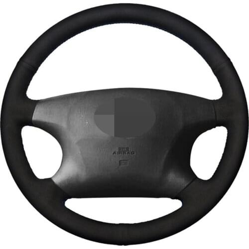 Car Steering Wheel Cover DIY Hand-stitched Black Suede For Toyota Avalon Camry Highlander 2001-2004 Vios Corolla EX 2000-2006