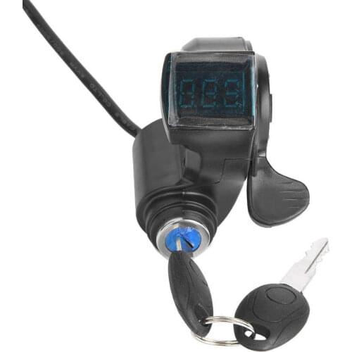 E-Bike Thumb Throttle LCD Display Digital Battery Voltage Power Switch Electric Vehicle For Electric Vehicle E-bike Accessory