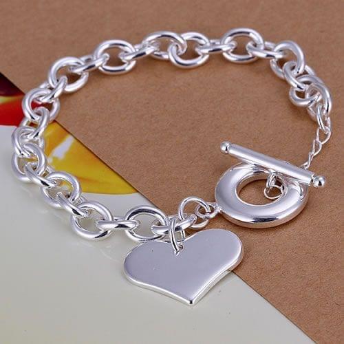 H285 925 Delicate Silver Color Bracelets For Women Charm Fashion Jewelry Multi-Hearts TO Bracelet /ajqajaxa Bbwajtda