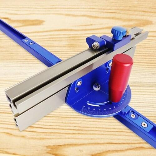 Table Saw Durable Pusher Angle Ruler Miter Cut Gauge Carpenter Push Rod Adjustable Stop Suitable for Woodworking