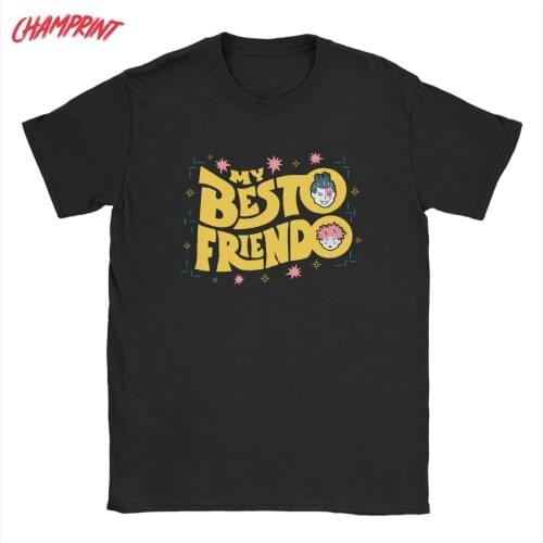 Jujutsu Kaisen My Besto Friendo Todo Aoi T-Shirts for Men Anime Casual 100% Cotton Tees Short Sleeve T Shirt Printed Clothing